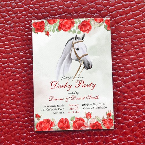 Derby party horse elegant equestrian party invitation
