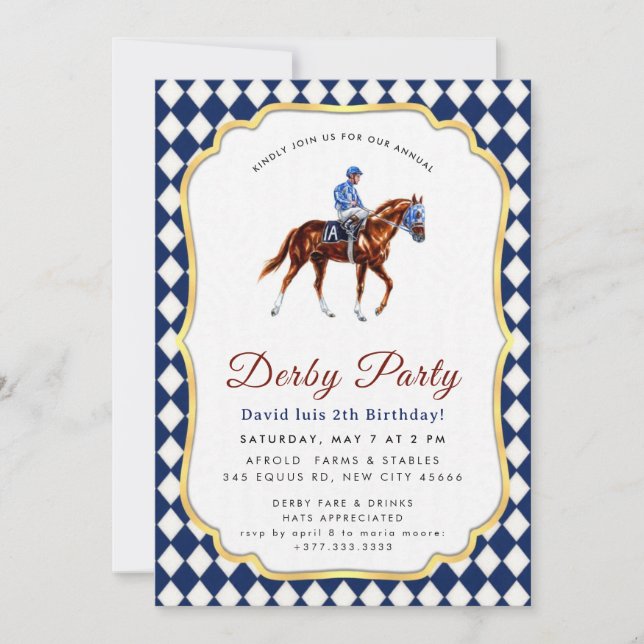 Derby Party Invitation (Front)