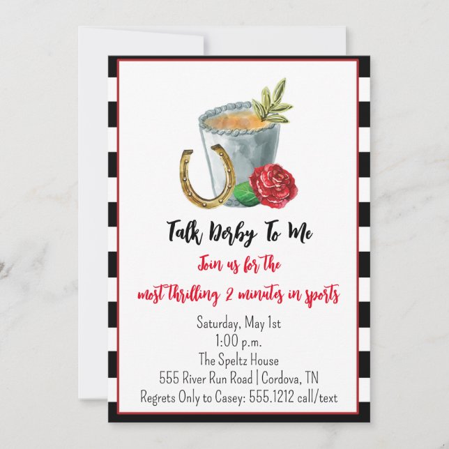 Derby Party Invitation (Front)