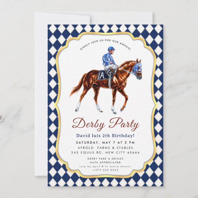 Derby Party Invitation (Front)