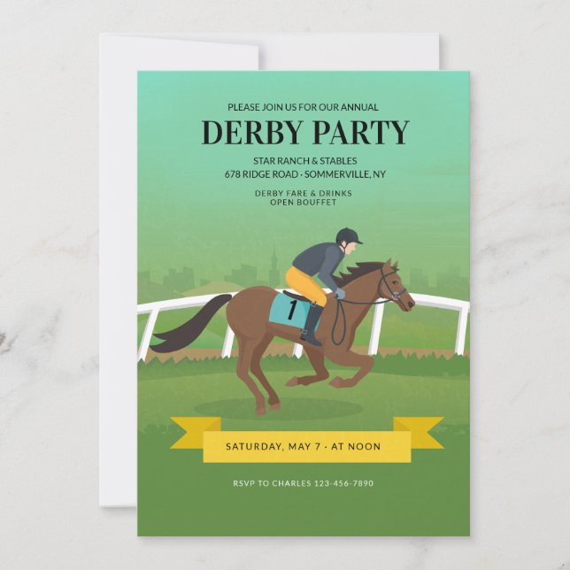 Derby Party Invitation (Front)
