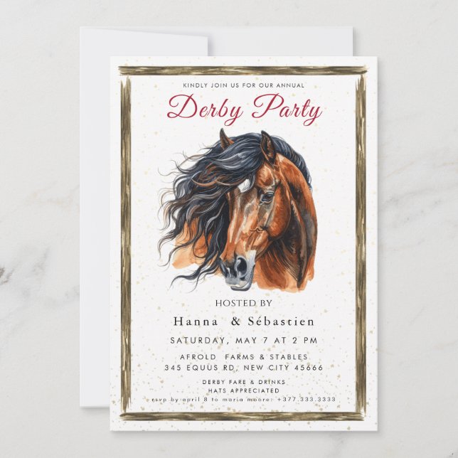 Derby Party Invitation (Front)