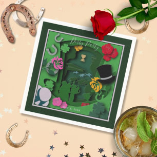 Derby Party Paper Cutout Effect Napkins
