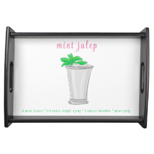 Derby Party Preppy Mint Julep Bar Recipe Green Serving Tray