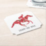 Derby Party Racehorse and Roses Paper Coaster