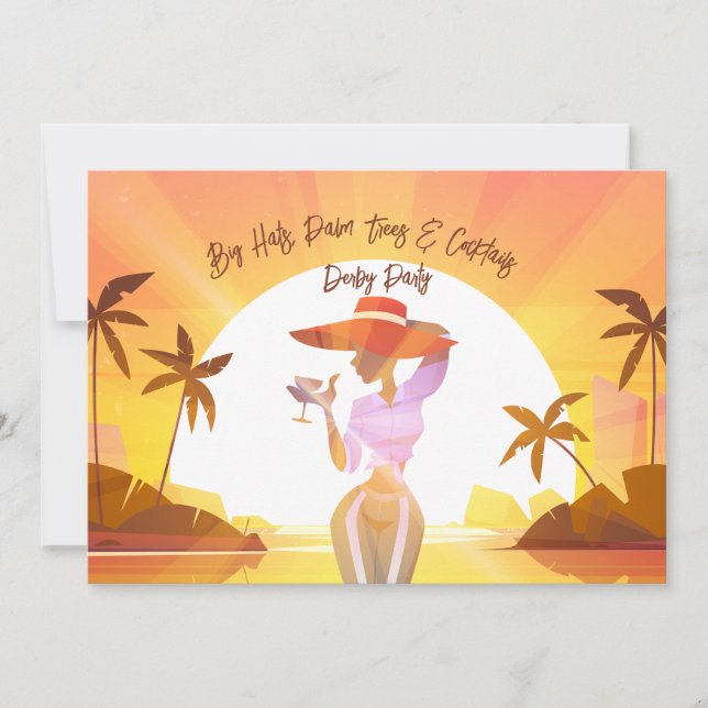 Derby Party Tropical Invitation (Front)