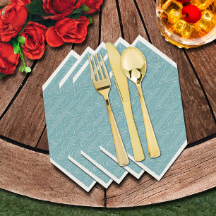 Derby Party Turquoise and Ivory Napkins