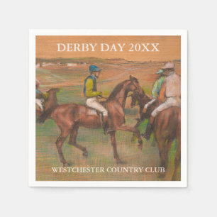 Derby Race Horses Edgar Degas Custom Paper Napkins