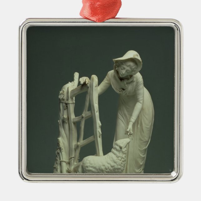 Derby shepherdess, 1790 metal ornament (Front)