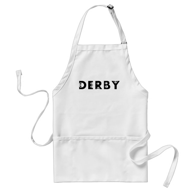 derby : skullphabet adult apron (Front)