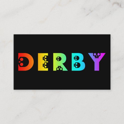 derby : skullphabet business card