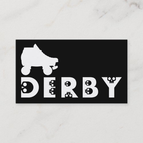 derby : skullphabet skate business card templates