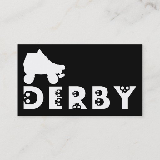 Customizable derby : skullphabet skate business card templates