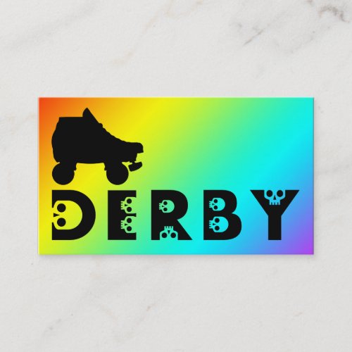 derby  skullphabet skate business card