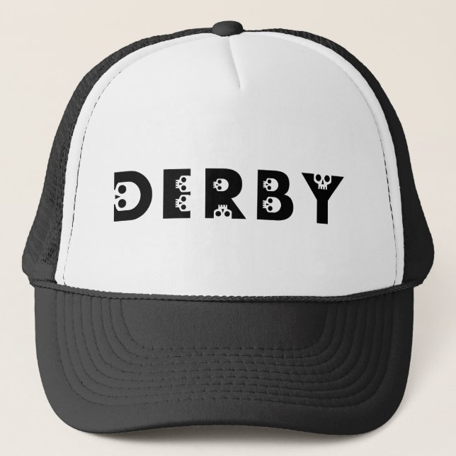 derby : skullphabet trucker hat (Front)