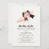 Derby Style Big Hat Rose Bridal Shower Invitation (Front)
