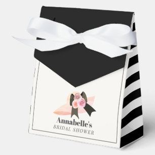 Derby Style Big Pink Hat Rose Bridal Shower Favor Boxes