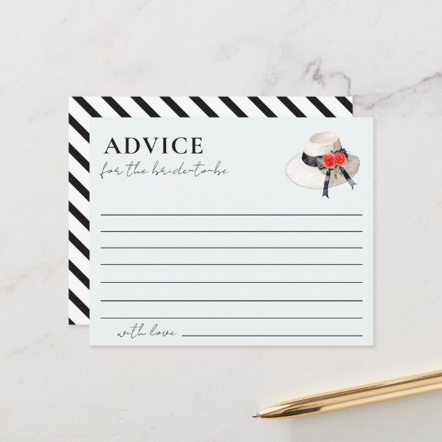 Derby Style Hat Roses Bridal Shower Advice (Front/Back In Situ)