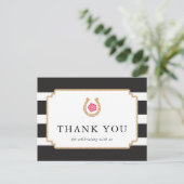 Derby Thank You Postcard Notes Bridal Shower (Standing Front)