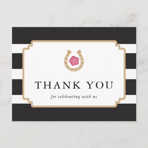 Derby Thank You Postcard Notes Bridal Shower