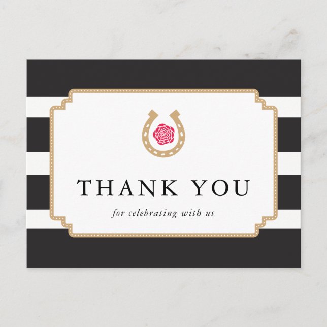 Derby Thank You Postcard Notes Bridal Shower (Front)
