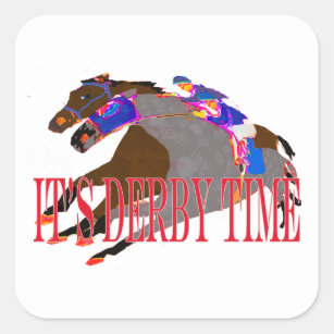 derby time 2016 Horse Racing Square Sticker