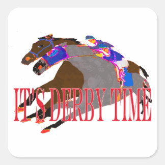 derby time 2016 Horse Racing Square Sticker