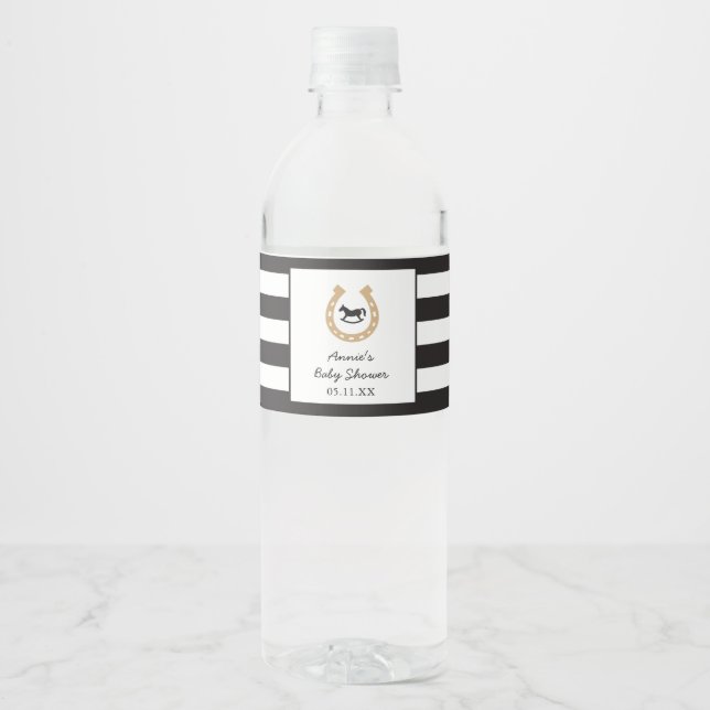 Derby Water Bottle Label for Baby Shower (Front)