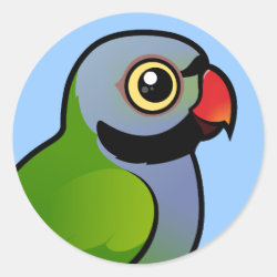 Birdorable Derbyan Parakeet Round Sticker