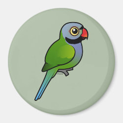 Birdorable Derbyan Parakeet Round Magnet