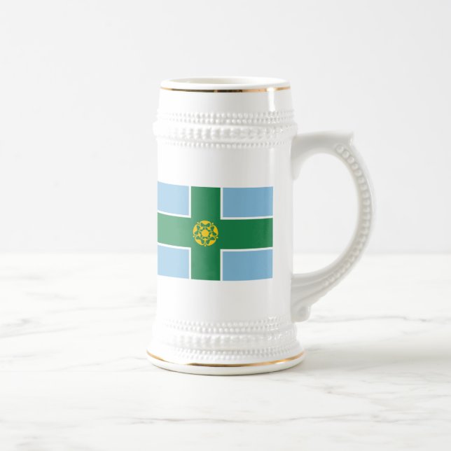 Derbyshire Flag Beer Stein (Right)