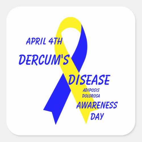 Dercums Disease Awareness Ribbon by Janz Square Sticker