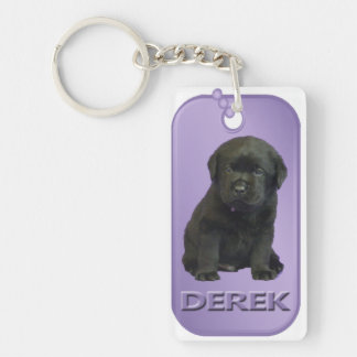 Derek Dog Tag Keychain