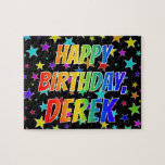 [ Thumbnail: "Derek" First Name, Fun "Happy Birthday" Jigsaw Puzzle ]