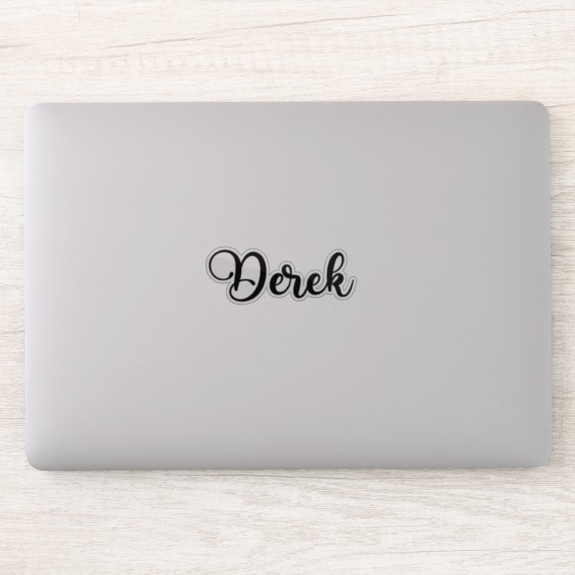 Derek出品 Derek Name - Handwritten Calligraphy Sticker | Zazzle