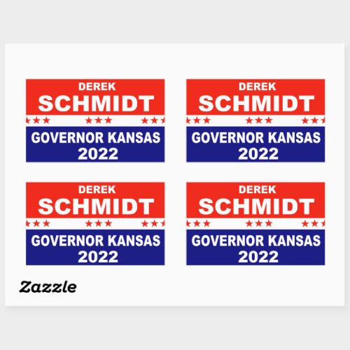 Derek Schmidt Governor Kansas 2022 Rectangular Sticker