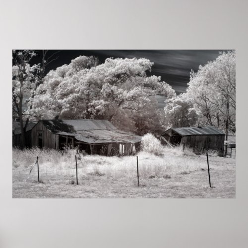 Derelict Farm Buildings Poster