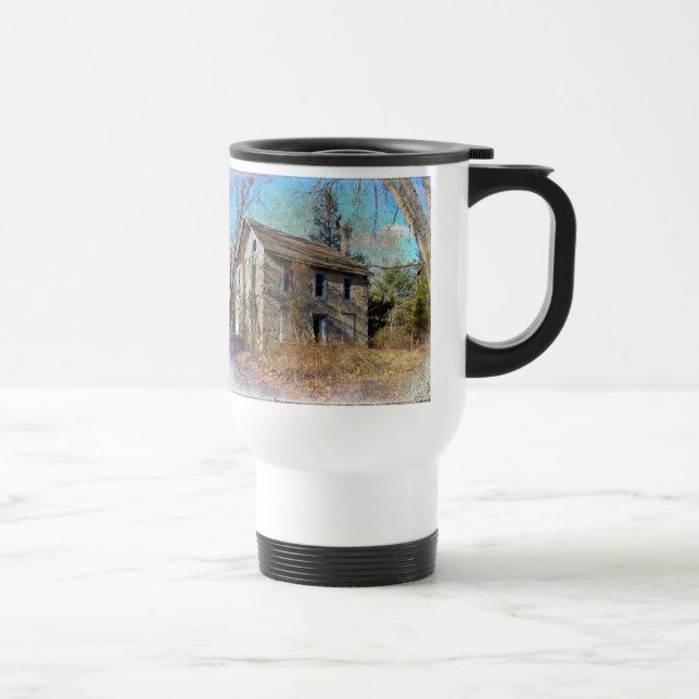 Derelict Farmhouse on Upper Ridge Road Travel Mug (Right)