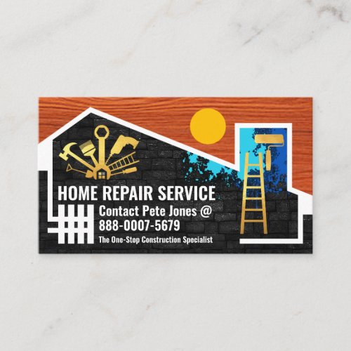 Derelict Home Handyman Repairs Business Card