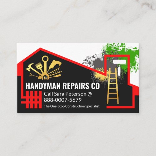 Derelict Home Handyman Service Business Card