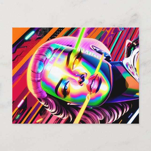 Derezzed Futures - Ken Gage Art Postcard (Front)