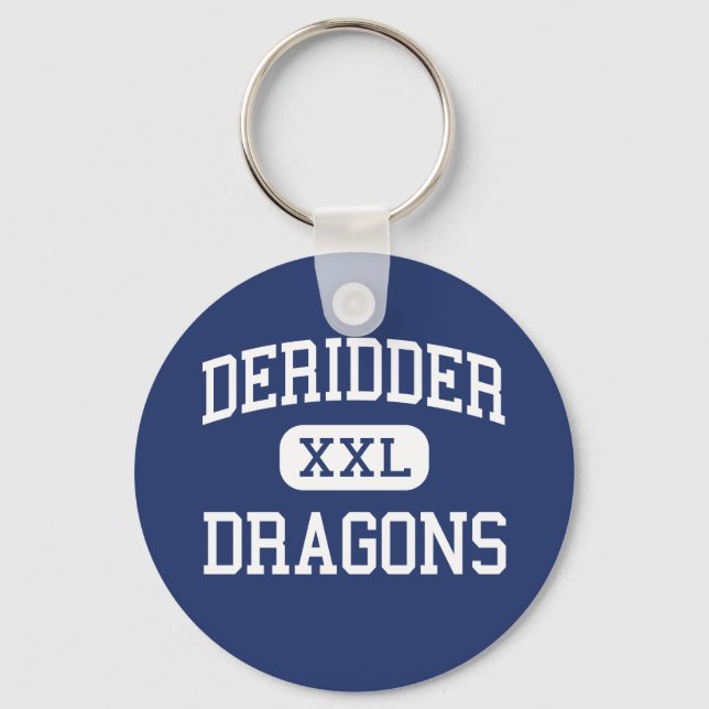DeRidder - Dragons - High - DeRidder Louisiana Keychain (Front)