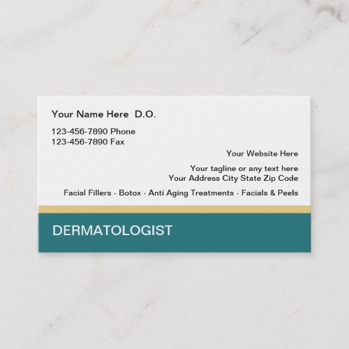 Dermatologist Business Cards