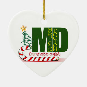 Dermatologist MERRY CHRISTMAS Ceramic Ornament