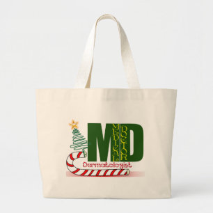 Dermatologist MERRY CHRISTMAS Large Tote Bag