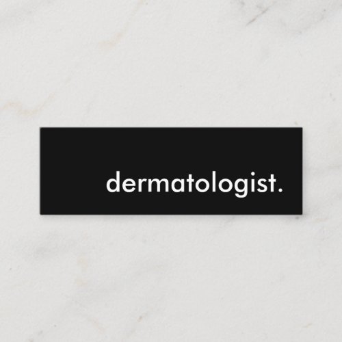 dermatologist mini business card