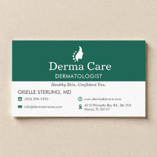 Dermatologist Office Skin Care Icon Business Card