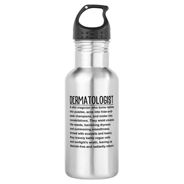 Dermatologist Stainless Steel Water Bottle (Front)