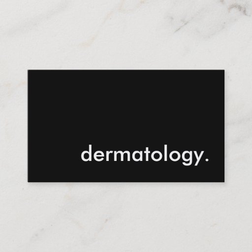Customizable dermatology. business card template