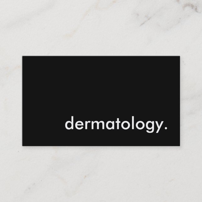 dermatology. business card (Front)